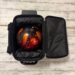ABS PRO-am ボウリングバッグ ボール1個用 キャスター・キャリー シューズ収納 ボールセット 15ポンドの画像