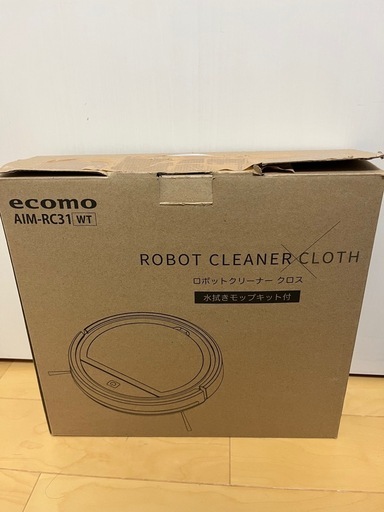ecomo ROBOT CLEANER AIM-RC31 WT ロボットクリーナー 水拭きモップキット付