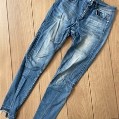 JEANASIS スソクラッシュデニムスキニーの画像