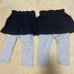 新品未使用　プティマイン　双子　女の子　スカートズボン　80 petit mainの画像