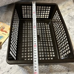 ⑧ 収納　収納ケース　カゴ　黒　プラスチック　小分けの画像