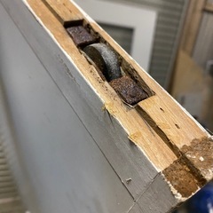 木製　レトロ　スライドドア　ペアの画像