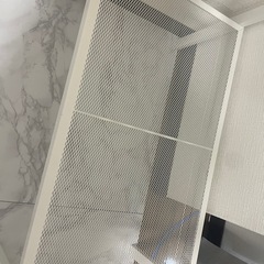 IKEA 4段シェルフユニット LERBERG ホワイト オープン棚レールベリの画像