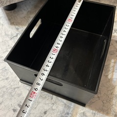 ⑭ 収納　しっかりした　カゴ　黒　おもちゃ箱　収納カゴの画像