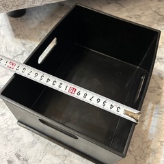 ⑭ 収納　しっかりした　カゴ　黒　おもちゃ箱　収納カゴの画像
