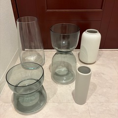 フラワーベース　　　花瓶　5点セットの画像