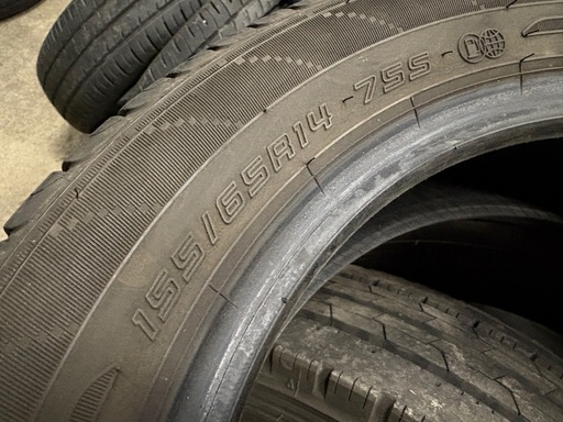 ダンロップ 155/65R14 4本 夏タイヤ中古