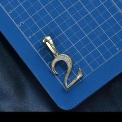 K18 ネックレストップ　ダイヤ加工　の画像