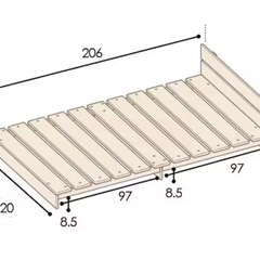 セミダブルベッド　フレームのみの画像