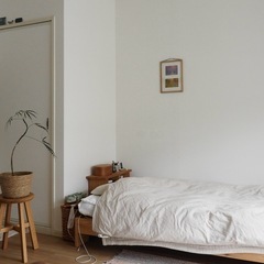 シングル　ベッドフレーム　ウッド　無垢材の画像