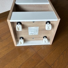 【800円】木製サイドワゴン 収納カート 3段（キッチンやデスク横に）の画像