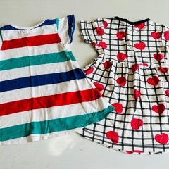 半袖ワンピース 2着セット 9-12Mの画像