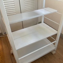 71cm キッチンワゴン　ホワイトの画像