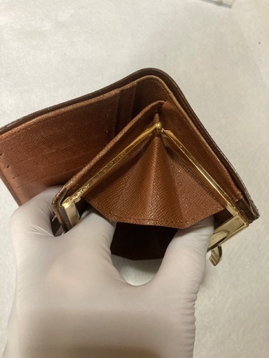 値下げ 【美品】  ルイヴィトン 財布 がま口 モノグラム ポルトフォイユ ヴィエノワ ブラウンカラー M61674 レディース