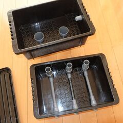 自作品 ろ過装置 NVボックス22 塩ビ管 メダカ めだか 金魚 鯉 池 ビオトープ 濾過の画像