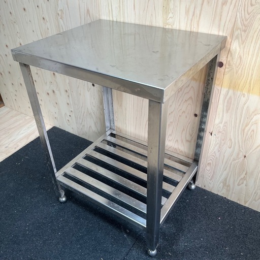 ステンレス作業台 厨房設備 飲食店 調理台 業務用 作業台 W500 D600 H800 中古品 レベル調節可能