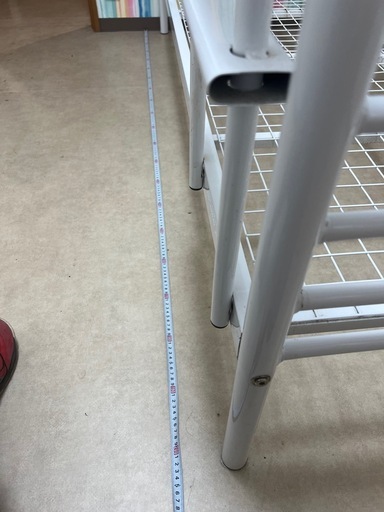 2段ベッド　白　スチール製