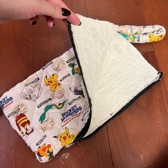 19㎝白上履き＆手作りポケモン上履き入れの画像