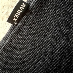 AVIREX  U.S.A　メンズ リブ半袖黒TシャツM アヴィレックスの画像