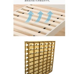 ニトリ セミダブルベッド マットレス付きの画像