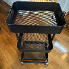 キッチンワゴン　黒色の画像