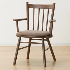 (定価15万円)天然木ダイニングテーブルとダイニングチェア4脚(肘置き付き) ダイニングセットの画像