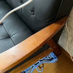 2人用　レザーソファ　オシャレの画像