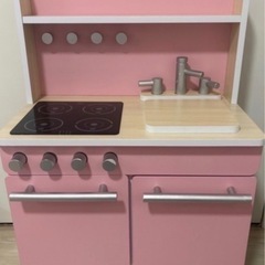 【おままごと】木製 ピンクキッチンの画像