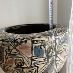 火鉢　陶器　和モダン　植木鉢カバー　観葉植物　古民家インテリアの画像