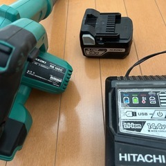 Hikoki ハイコウキ　日立　HITACHI ブロア扇風機バッテリー充電器セット 18vの画像