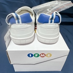 【新品】IFME 上履き 19.5cm ホワイト/ブルー　新品の画像