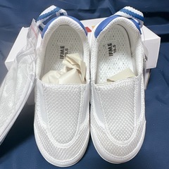 【新品】IFME 上履き 19.5cm ホワイト/ブルー　新品の画像