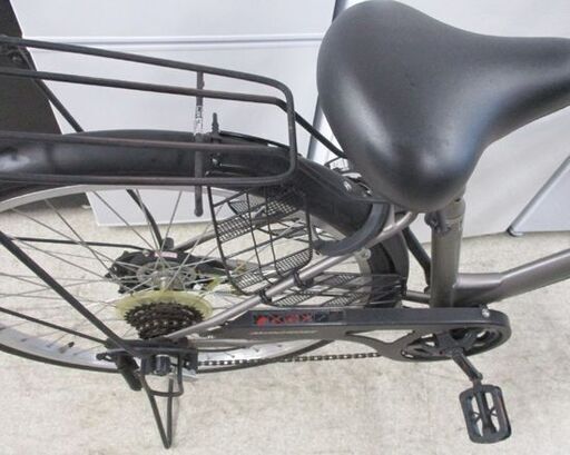 26インチ 自転車 6段変速 グレー系 シティサイクル MONTROSE ライト付き ママチャリ 札幌市北区屯田