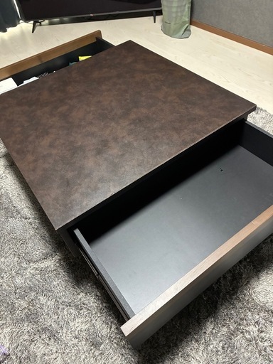 定価5万円】収納付きローテーブル ブラウン