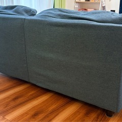 3人掛け　ソファ　オットマン付き　ニトリ　NITORI ネイビー　青　紺の画像