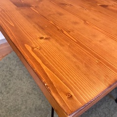 ダイニングテーブル 天然木 ヴィンテージ デスク カフェ 4人 パソコンデスク テーブル 幅120 pcデスク リビングテーブルの画像