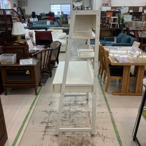 中古品　ニトリ　省スペースデスク　幅90cm ホワイト　綺麗　公田店