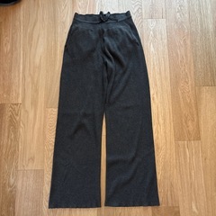 出産準備　UNIQLOウォッシャブルニットリブパンツＬサイズ2枚ナチュラル・ブラウンの画像