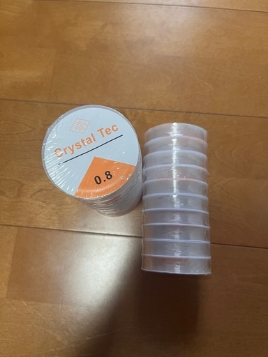 【在庫処分】ガラスビーズまとめ売りテグス付き