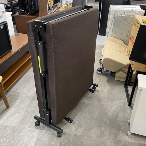 折りたたみベッド セミシングル 幅80cm 布地 ブラウン系 寝具 札幌市白石区 モノリス B221