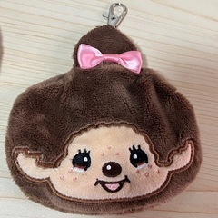 モンチッチ ぬいぐるみマルチケース(リール付き) 2個セットの画像