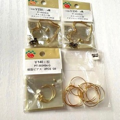 新品未使用⭐︎アレルギー対策！K16GPとチタンと樹脂ピアス4点の画像