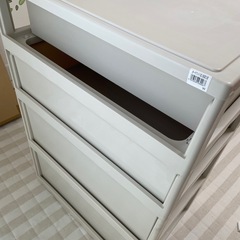 【キャスター付チェスト】オーラワイド浅2段深2段の画像