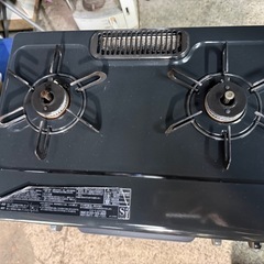 パロマ幅56㎝コンパクトガステーブル IC-S37-R LPガス用/右強火 幅560奥行447高さ180m グレーの画像