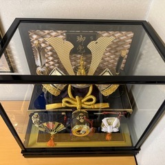 兜飾り/五月人形/端午の節句   「極上仕上  御兜  玉媛作」 ガラスケース入り  超美品の画像