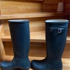 HUNTER（ハンター）のロングレインブーツ（ダークグリーン）の画像