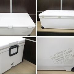 クーラーボックス 伸和 ホリデーランド 76H ホワイト 76L 横91×奥行43×高さ36㎝ ホリデーランドクーラー アウトドア用品 苫小牧西店の画像