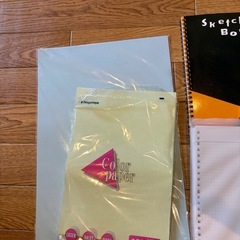 ノート、メモ、ファイルなど文具一式ハガキ付きの画像