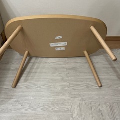 【美品】木目が綺麗なオーバル型ローテーブルの画像