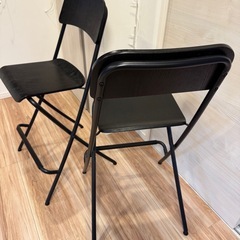 	【2脚セット】IKEA 折りたたみスツール｜バーカウンター用の画像